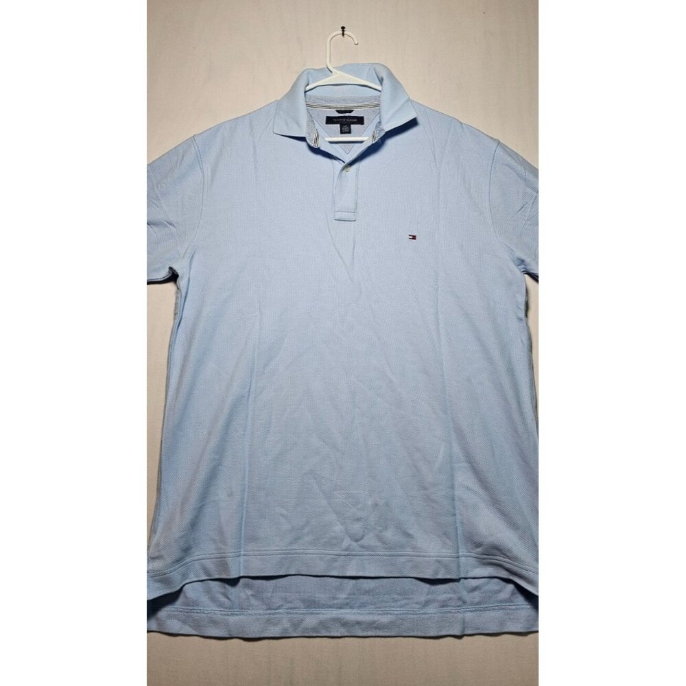 Tommy Hilfiger Polo Shirt Men’s Large Light Blue Short Sleeve New Without Tag